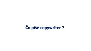 Umenie marketingu – copywriting
