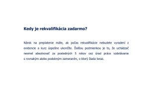 Ako sa rekvalifikovať úplne zadarmo ?