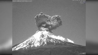 Výbuch sopky Popocatepetl (Mexiko)