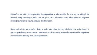 Kámasútra ako ju nepoznáte