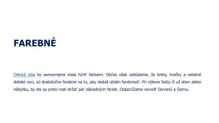 OSVEDČENÉ RADY PRE ZARIADENIE DETSKEJ IZBY