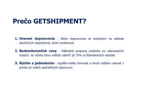 Getshipment - najlepšia preprava