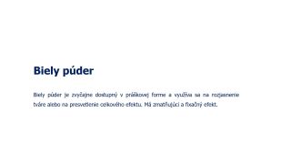 Nie je púder ako púder
