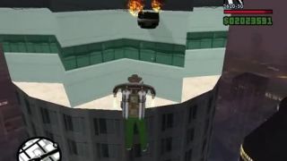 Zapichnuté auto v budove v GTA SA