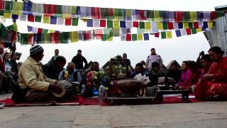 Východ slnka nad Swayambhu