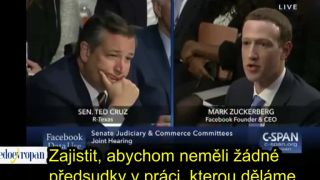 Republikánský senátor Ted Cruz vs. Zuckerberg - cenzura Facebook