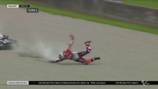 Drsná nehoda počas voľného tréningu na Moto GP Talianska