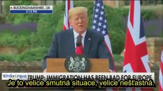 Donald Trump ve Velké Británii promluvil o imigraci