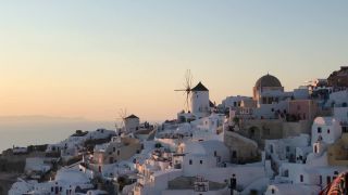 Santorini - západ slnka v meste Oia
