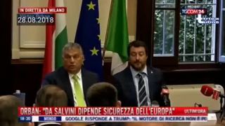 Matteo Salvini a Viktor Orbán v Miláně o imigraci