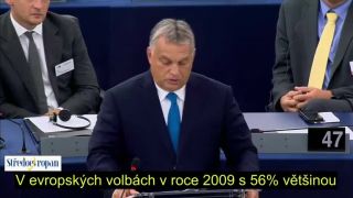 Projev Viktora Orbána v Evropském parlamentu.