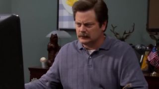 Ron Swanson vidí prvý raz tlačovku kapitána Danka