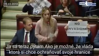 Giorgia Meloni ohľadom Marakéšskej dohody