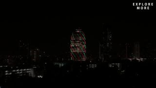 LED budova v Bangkoku