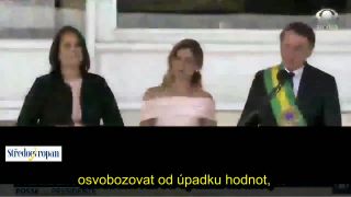 Projev brazilského prezidenta Jaira Bolsonara při inauguraci