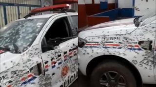 Brazílske policajné auto po útoku