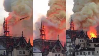 Katedrála Notre - Dame v Paríži, 15.4.2019
