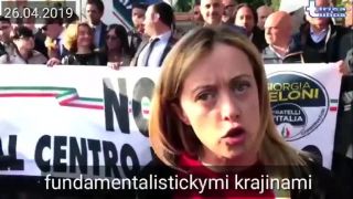 Giorgia Meloni proti stavbě mešity