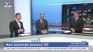 Novozvolený europoslanec Milan Uhrík v TA3 (27. 5. 2019)