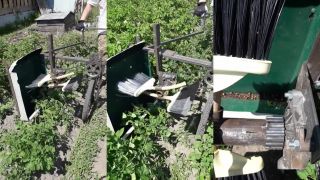 Ukrajinský kutil vyrobil ekologický odmandelinkovač