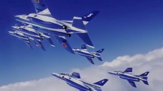 Kawasaki t4 Tréningové lietadlo JASDF akrobati Blue impulse