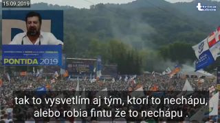 Matteo Salvini - Pontida 2019. Zopár vyjadrení