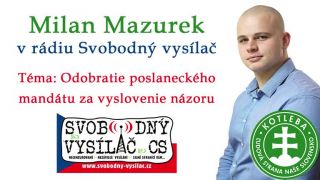 Odobratie posl. mandátu za vyslovenie názoru (SV - 25. 9. 2019)