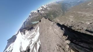 Prelet nad priehradou Mauvoisin (Švajčiarsko)