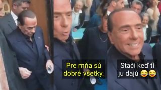 Berlusconi odpovedá na otázku - blondínky alebo brunetky?