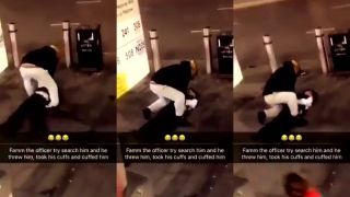 Frustrovaný migrant zatýka policajta (Východný Londýn)