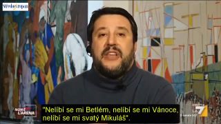 Matteo Salvini v italské TV poslal jasný vzkaz přistěhovalcům