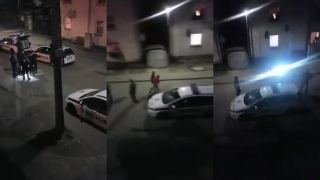 Policajti vyzývajú Rómov aby vyšli von z bytov