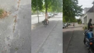 Exhibicionista na bicykli