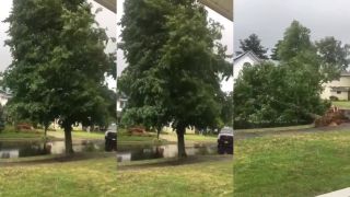 Hurikán jej vyvrátil strom rovno pred domom (USA)