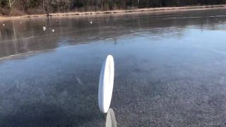 Frisbee si to valí po ľade