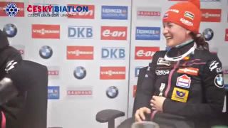 Biatlonistiek prerušil hromadný záchvat smiechu