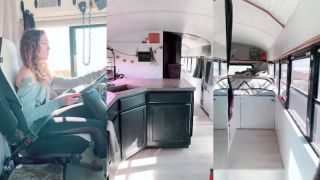 Školský autobus prerobený na obytný karavan