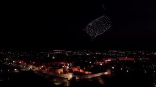 Svetlostroj pri príležitosti 60. výročia letu do vesmíru