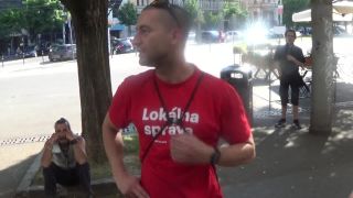 Marek Soun roztrhali plagát Janka a Martinky v Bratislave