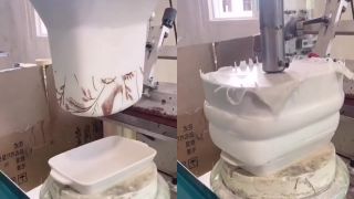 Zdobenie porcelánu pomocou silikónovej hlavice