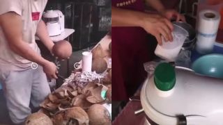 Čerstvý kokosový orech na čínsky spôsob