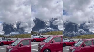 V Japonsku vybuchla sopka Aso