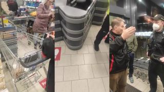 Dezolati vystrajaju v Lidli v Prievidzi (Necpalska cesta)
