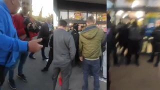 Dezolati vystrajaju v Lidli v Prievidzi (Mierove namestie)
