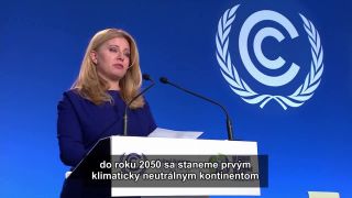 Zuzana Čaputová na klimatickom samite COP26 - prejav (2.11.2021)
