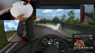 Podomácky vyrobený volant pre hru Euro Truck Simulator 2