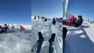 Ľadová kĺzačka na Jakutskom ľadovom festivale