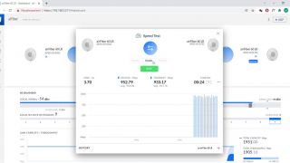 AirFiber 60 LR - test prenosovej rýchlosti na vzdialenosť 2 km