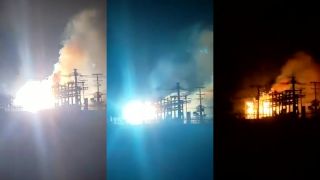 Elektrický požiar na transformačnej stanici