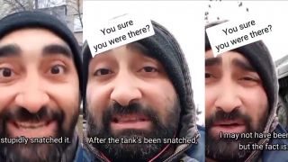 Video ukrajinskeho roma ktory ukradol ruske BVP